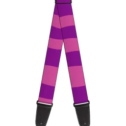 Guitar Strap - Cheshire Cat Stripe Pink Purple