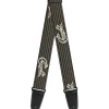Guitar Strap - CHEVROLET Heritage Script Stripe Charcoal Tan