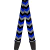 Guitar Strap - Chevron Blue Black Gray