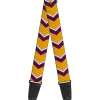 Guitar Strap - Chevron Weave Gold Purple White