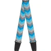 Guitar Strap - Chevron Weave Grays Blues