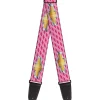 Guitar Strap - Chevy Gold Bowtie w Logo PINK