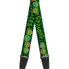 Guitar Strap - Classic Teenage Mutant Ninja Turtles Group Faces/TURTLES Turtle Shell Black/Green