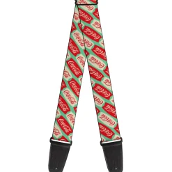 Guitar Strap - Coca-Cola Script Marquee Logo Green/Red/White