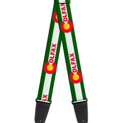 Guitar Strap - COLFAX Green Stripe