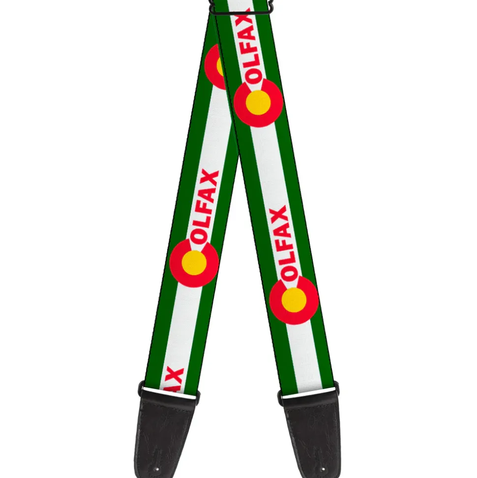 Guitar Strap - COLFAX Green Stripe