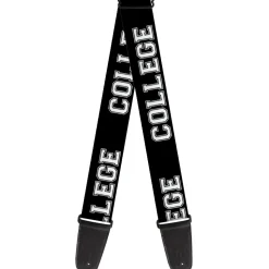 Guitar Strap - COLLEGE Black White