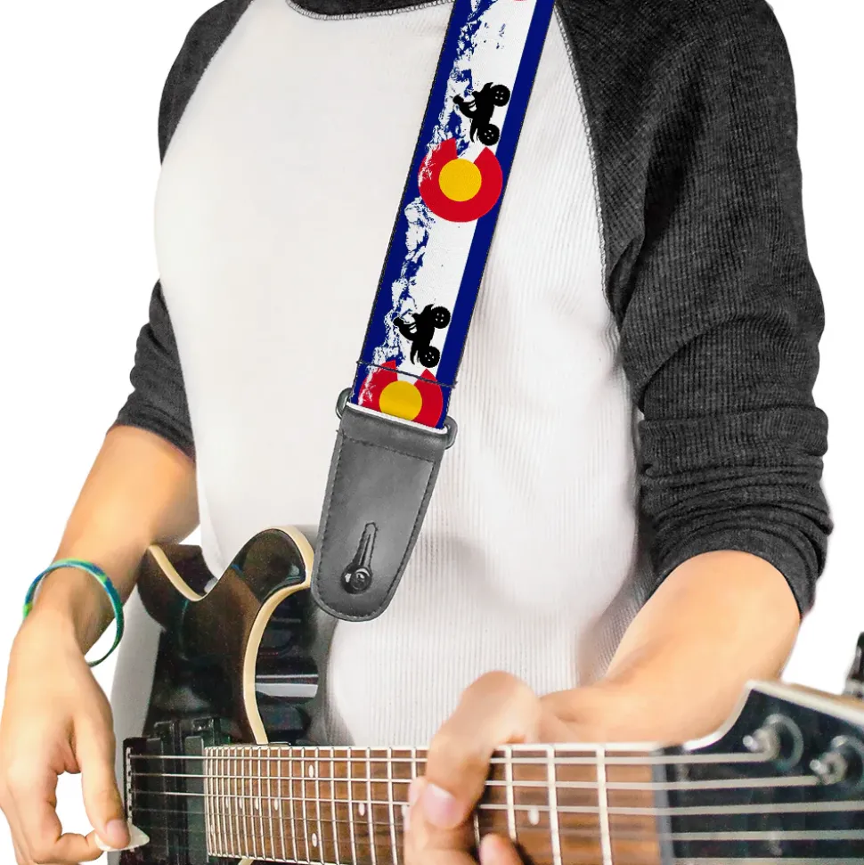Guitar Strap - Colorado ATV Rider Mountains