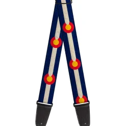 Guitar Strap - Colorado Flags2 Repeat Vintage