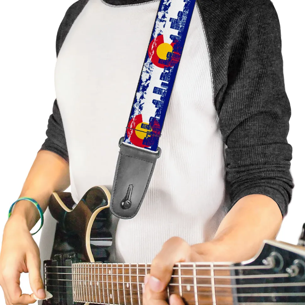 Guitar Strap - Colorado Skyline Mountains