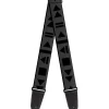 Guitar Strap - Control Buttons Black Gray