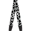 Guitar Strap - Cow Pattern Print White/Black