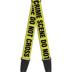 Guitar Strap - CRIME SCENE DO NOT CROSS Yellow Black