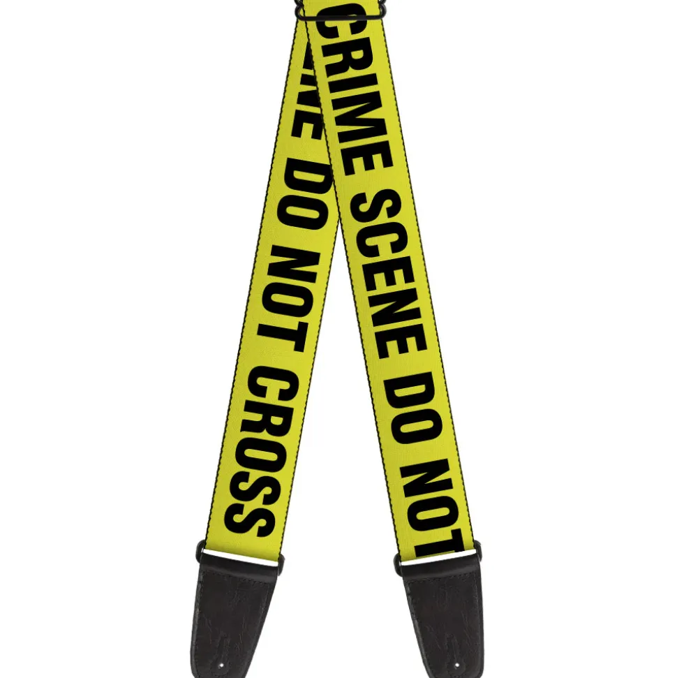 Guitar Strap - CRIME SCENE DO NOT CROSS Yellow Black