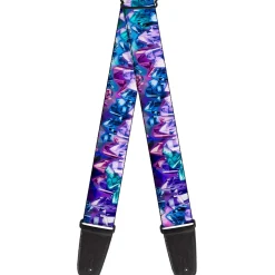 Guitar Strap - Crystals2 Blues Purples