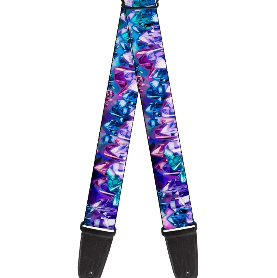 Guitar Strap - Crystals2 Blues Purples