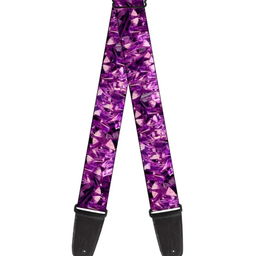 Guitar Strap - Crystals Purples