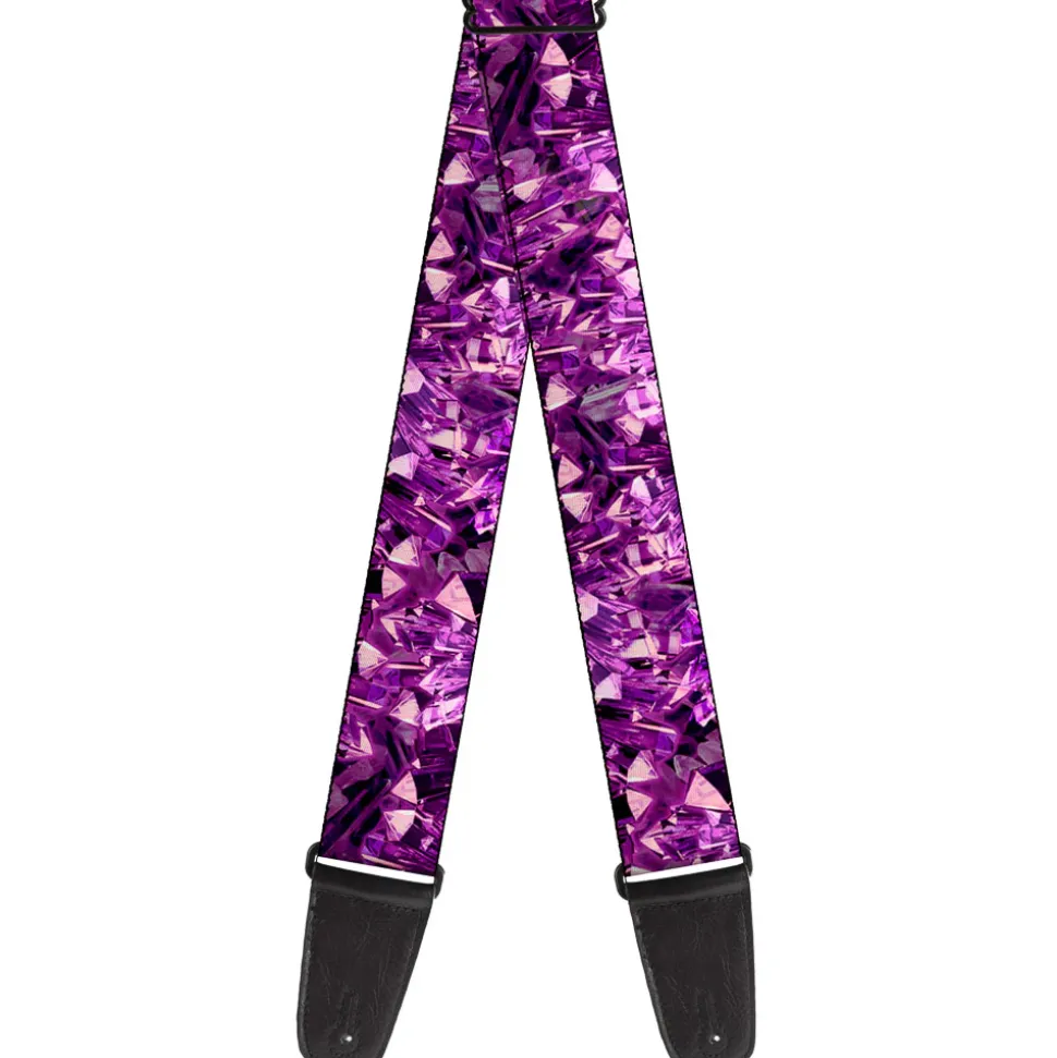 Guitar Strap - Crystals Purples