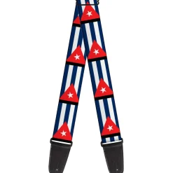 Guitar Strap - Cuba Flags