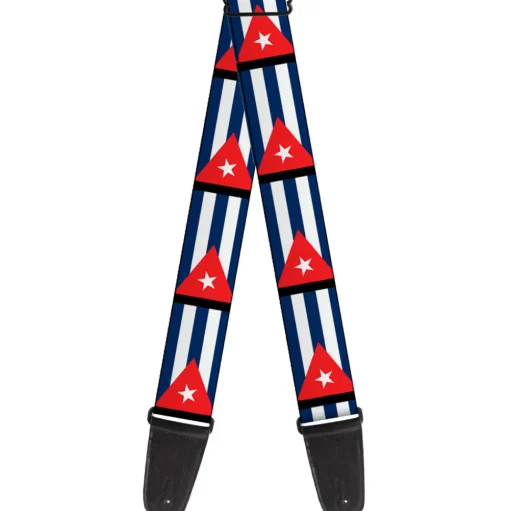 Guitar Strap - Cuba Flags