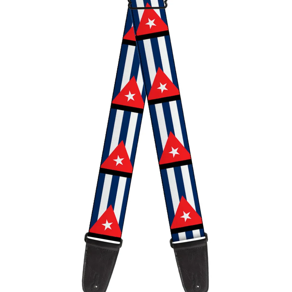 Guitar Strap - Cuba Flags