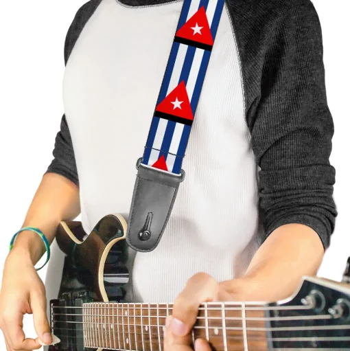 Guitar Strap - Cuba Flags