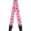 Guitar Strap - Cupcake Swirls Pink Multi Color