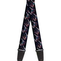 Guitar Strap - 3-D Glasses Black