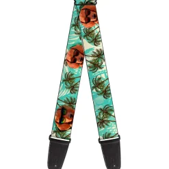 Guitar Strap - Dachshund in Shades w Palm Trees