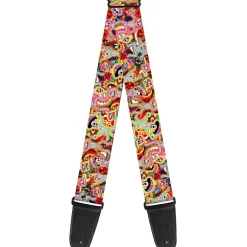 Guitar Strap - Dancing Catrinas Collage Multi Color