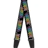 Guitar Strap - Dancing Skeletons Black Multi Color