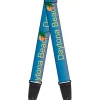Guitar Strap - DAYTON BEACH Script Sun Palm Trees Blue Fade Yellow Oranges Green