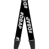 Guitar Strap - #DBAP Hash Tag Text Black/White