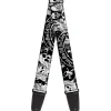 Guitar Strap - Dead Men Tell No Tales Black White