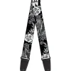 Guitar Strap - Death Before Dishonor Black White
