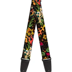 Guitar Strap - Death or Glory CLOSE-UP Black