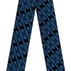 Guitar Strap - Diagonal Retro Chevy Bowtie Monogram Black Blues