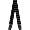 Guitar Strap - Diagonal Stripes Black Gray