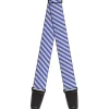 Guitar Strap - Diagonal Stripes Pastel Blues