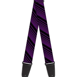 Guitar Strap - Diagonal Stripes Purples