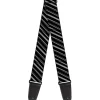 Guitar Strap - Diagonal Stripes Scribble Gray Black