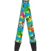 Guitar Strap - Dinosaur Superhero Baby Blue