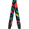 Guitar Strap - Dinosaurs Black Multi Color