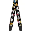Guitar Strap - Disney The Sensational Six Smiling Faces Black