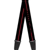 Guitar Strap - Dodge 100th Anniversary Logo Stripe Black Red