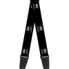 Guitar Strap - Dodge Viper Black Silver Logo REPEAT