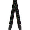 Guitar Strap - Dog Bone Black Multi Color