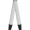 Guitar Strap - Dog Bone White Black