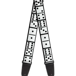 Guitar Strap - Dominos Black White Black