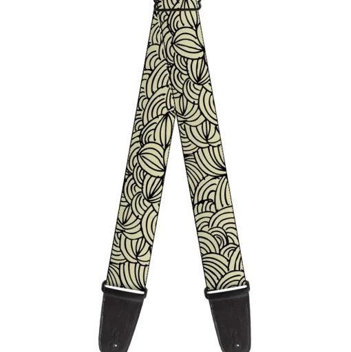 Guitar Strap - Doodle1 Cream Black